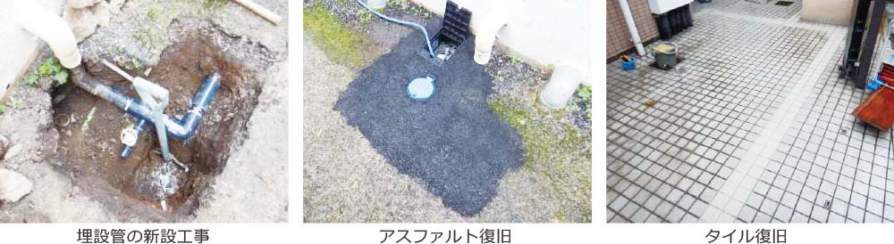 埋設給水管の新設工事 東京都台東区