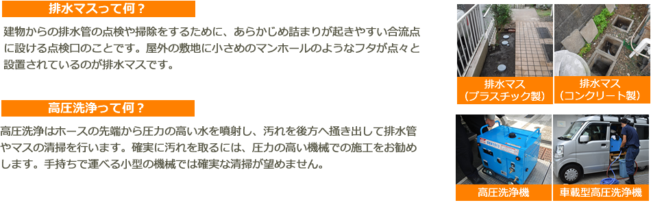 排水マスって何？狡猾洗浄って何？