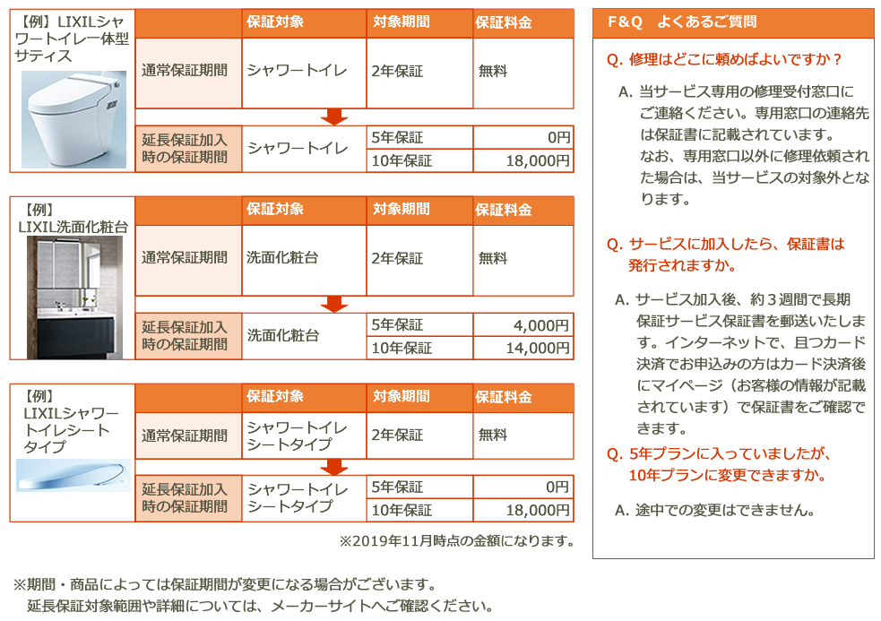 LIXIL延長保証