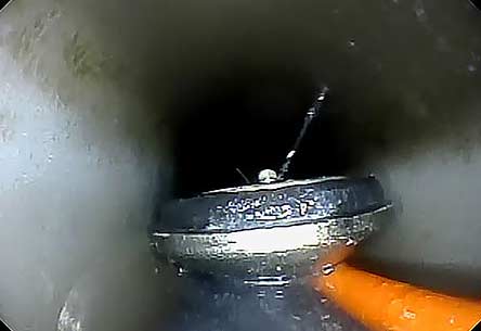 排水管内の撮影画像 排水栓