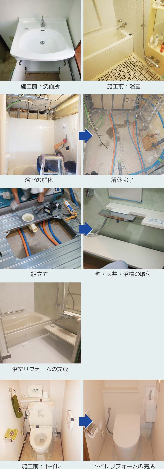 浴室とトイレ同時リフォーム