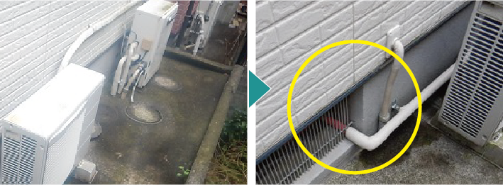 埋設管の宅内引き込みの工事例