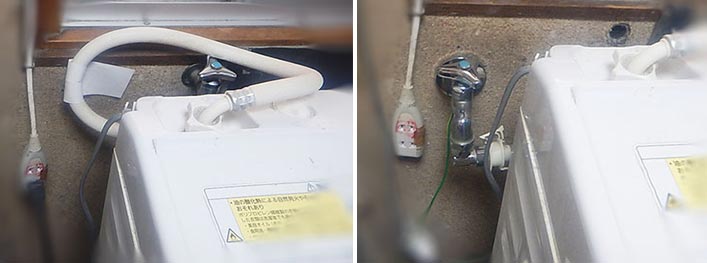 【写真】洗濯場室内配管移設