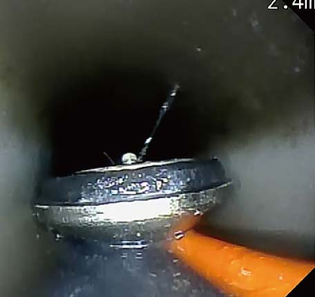 【撮影画像】管内の排水栓